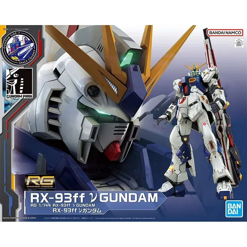 Genuine Bandai Anime Gundam RX-93FF VGUNDAM RG 1\144 Assembled Model Toy Action Figure Gift Collection Decoration for Children