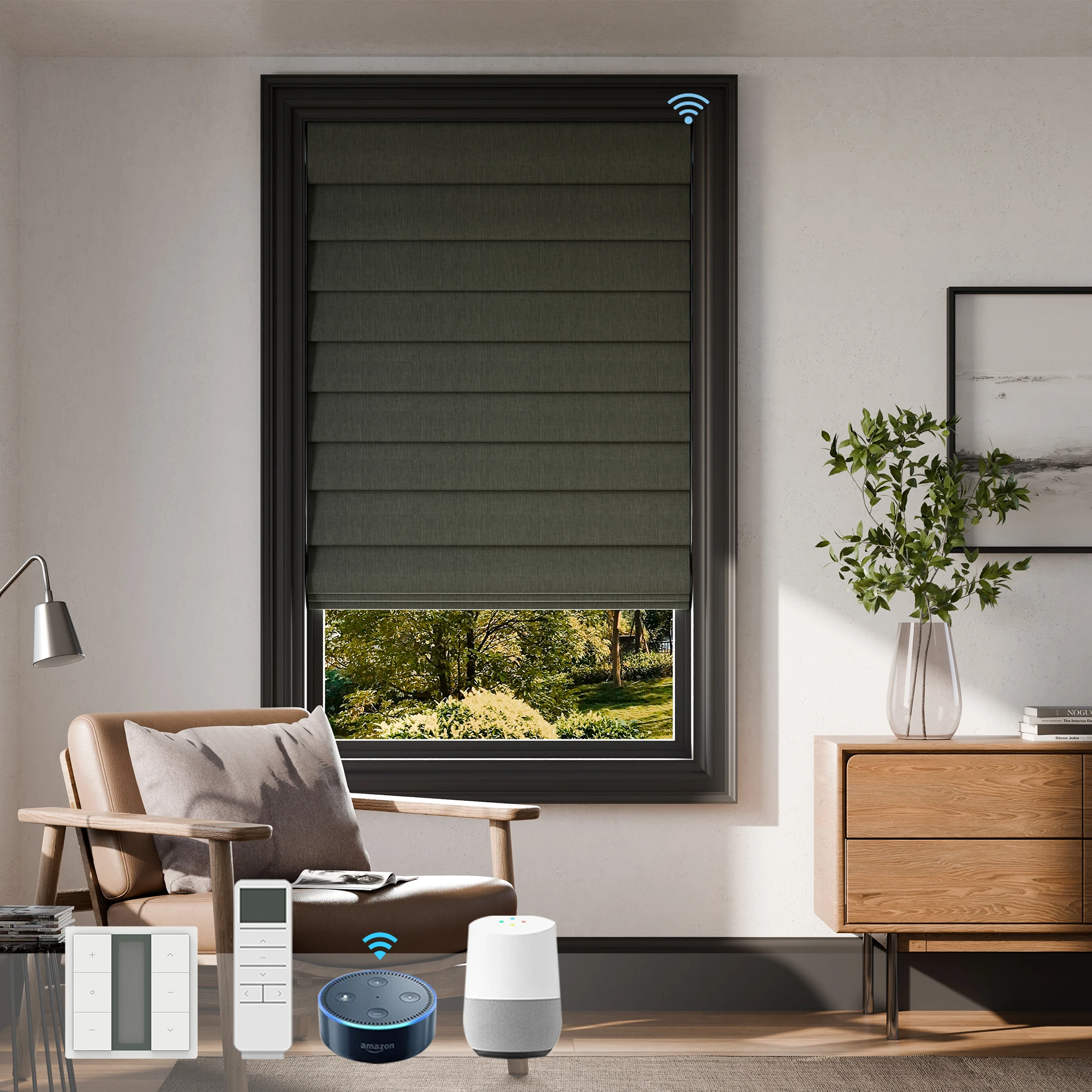 Factory Direct Supply Home Decor Electirc Manual Blackout Roman Shades Roman Blinds for Window - view 3