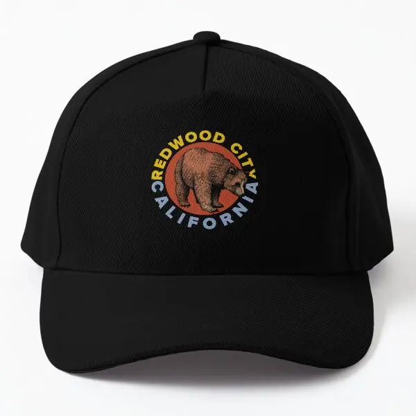 Redwood City California National Park  Baseball Cap Hat Printed Casquette Spring  Outdoor Fish Women Sport Bonnet  Solid Color