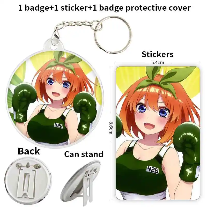 Nakano Yotsuba Game Anime Character Badge Brooch anchor Peripherals Pin Accessories DIY Pupil Decoration Tinplate School bag