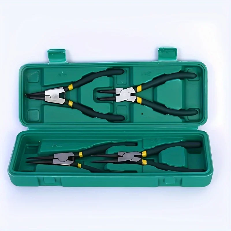 

4pcs Multifunctional Snap Ring Pliers Internal External Use, Grade Snap Ring Pliers Industrial Set Expanding forceps