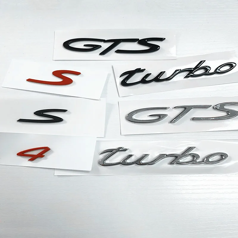 New Design Letter Rear Trunk Emblem Logo Badge for Taycan Cayenne Panamera Carrera Macan Cayman 911 RSelectric Top Quaulity