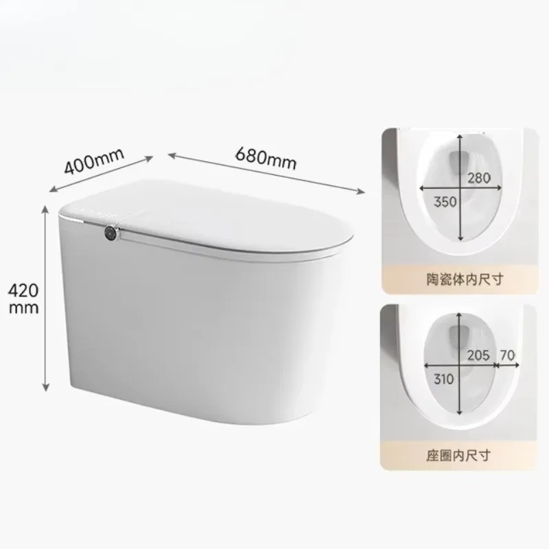 Modern Smart Bidet Toilet with Automatic Heated Seat, Remote Control and Advanced Functions