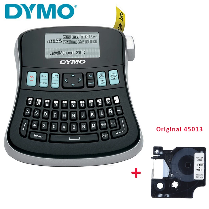 DYMO-impresora LM160/DYMO LM280/DYMO LM-420P/LM-210D, para 6mm/9mm/12mm/19mm, 45013, 45010, 45018, 45021, 45023, 40913, 43613, LabelManager