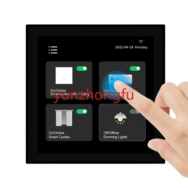 Switch display panel remote control tuya smart home   with alexa 2022 T8E linux 4 inch touch screen