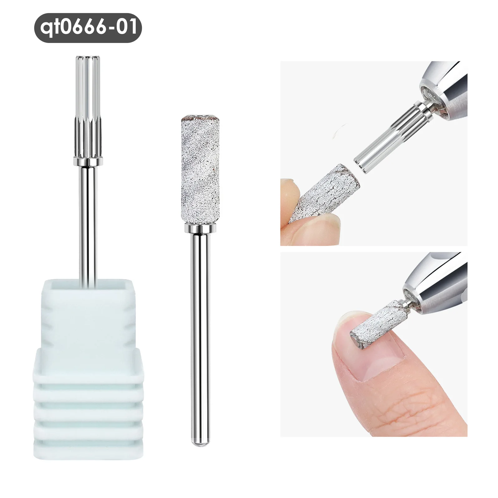 3mm Small Sanding Bands Mandrel Bit for Nail Drill Grit Upgrade Design Mini Nail Sanding Bands for Acrylic Nails Gel Remover