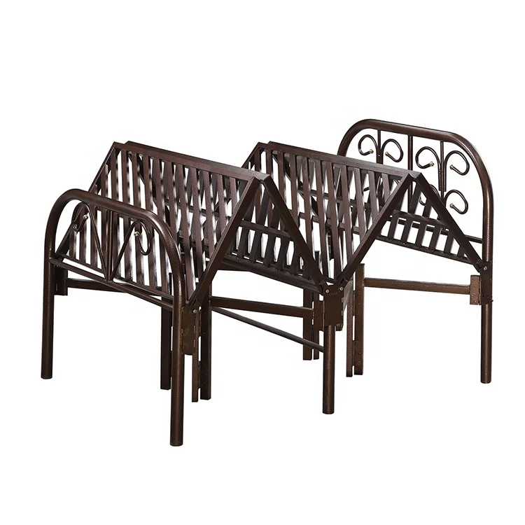 Wholesale Heavy Modern Furniture Durable Metal Folding Temporary Adult Single Bed