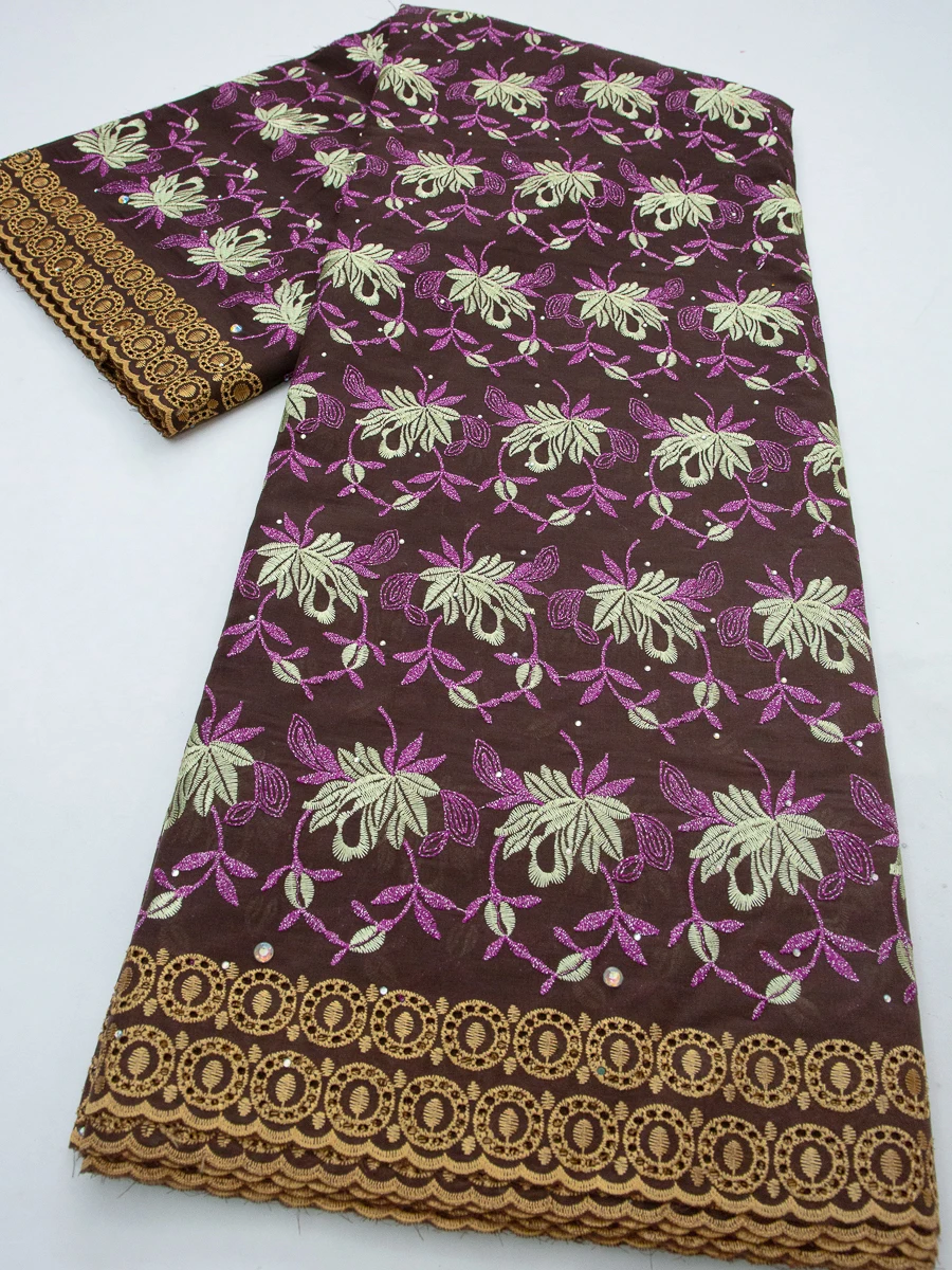 

Африканское швейцарское кружево вуаль 2026 года, нигерийское хлопковое кружево со стразами для женских праздничных платьев, 5 ярдов, 4735