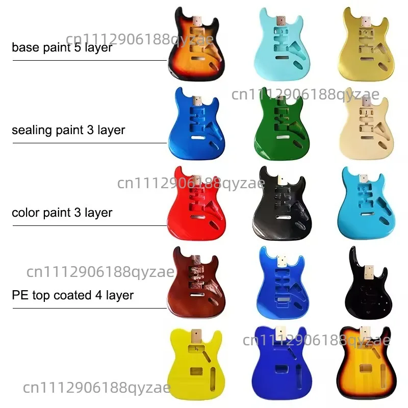 Works in Progress Electric Guitar Body Poplar Wood Electric Guitar Barrel for DIY Electric Guitar