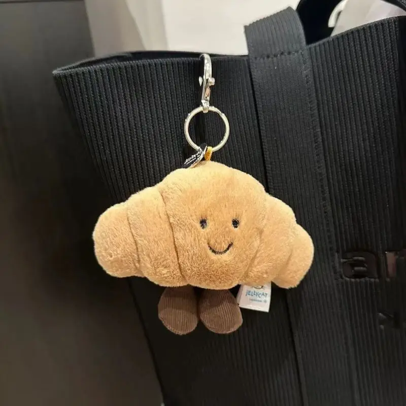 2024 Croissant Long Bread Series Plush Ornaments Cute Bag Pendant Plush Cat And Dog Toy Doll Keychain Doll Girl Gift