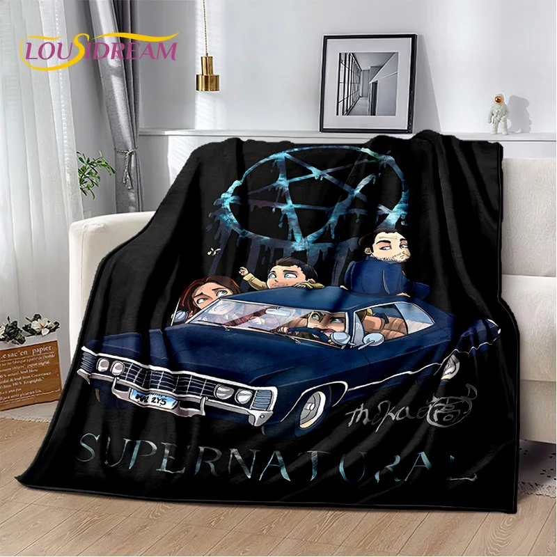 Supernatural Cartoon Soft Plush Blanket,Flannel Blanket Throw Blanket for Living Room Bedroom Bed Sofa Picnic Cover Child Gift