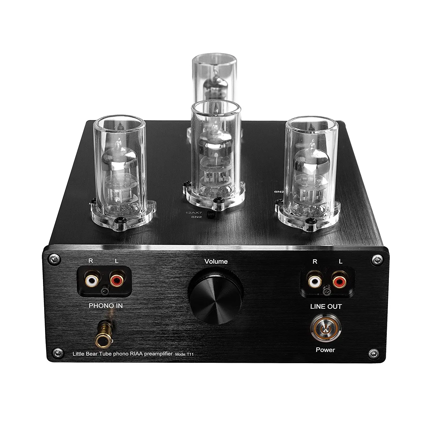 

New Bear T11 pure tube phonograph MM phono amplifier vinyl phono pre-stage bile phono 0.5W*2 6N2 / 12AX7