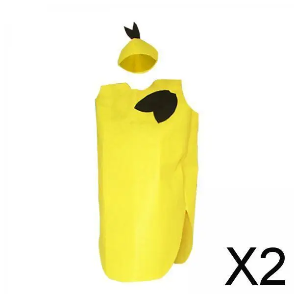 

Костюм с лимонными фруктами для косплея, нетканый нарядный костюм для взрослых, наряд для вечеринки, сценического выступления, декоративный реквизит