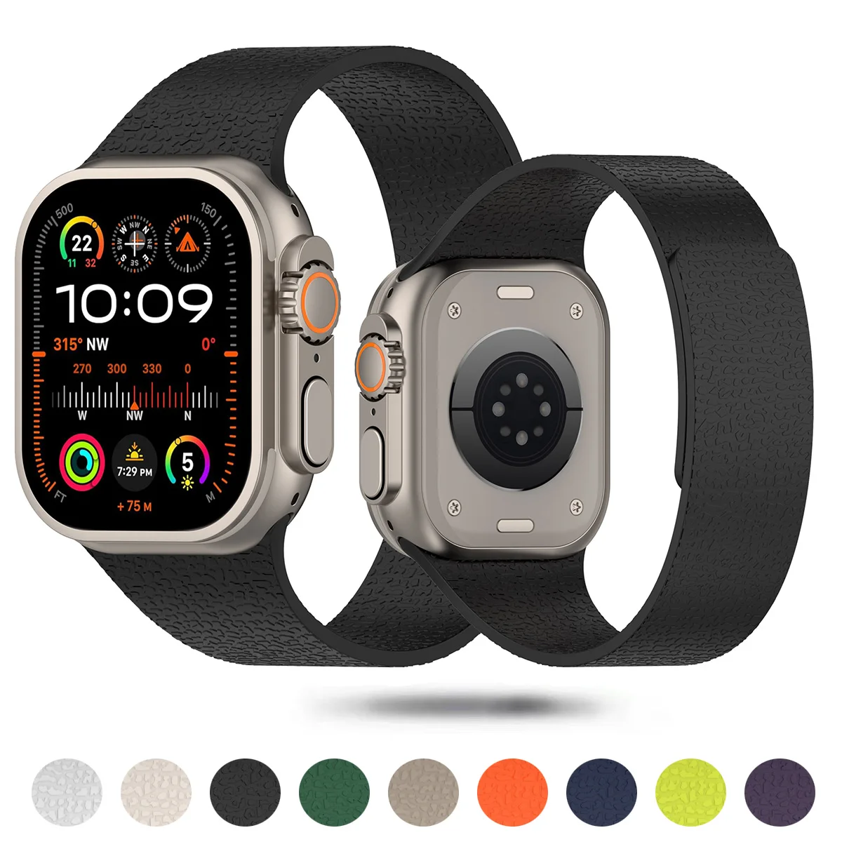 

Магнитный ремешок для Apple Watch Ultra 2 49 мм 44 мм 45 мм 46 мм 42 мм Ремень Силиконовый браслет iWatch Series 10 8 7 6 5 9 Se 40 мм Ремешки