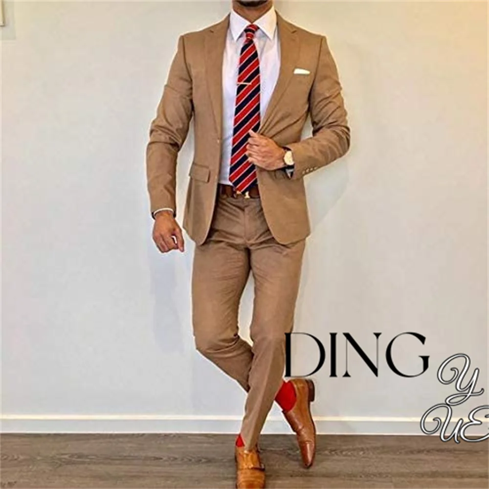 

Mens Suit 2 Piece Slim Fit Suit 2024 Mens Business Formal Tuxedo Professional Grooms Wedding Dress Suit traje de hombre elegante