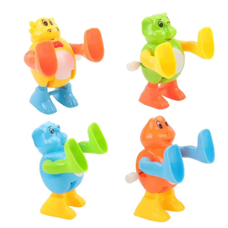 새로운 시계 장난감 어린이 만화 와인딩 크리 에이 티브 회전 플립 동물 퍼즐 작은 동물 아기 선물