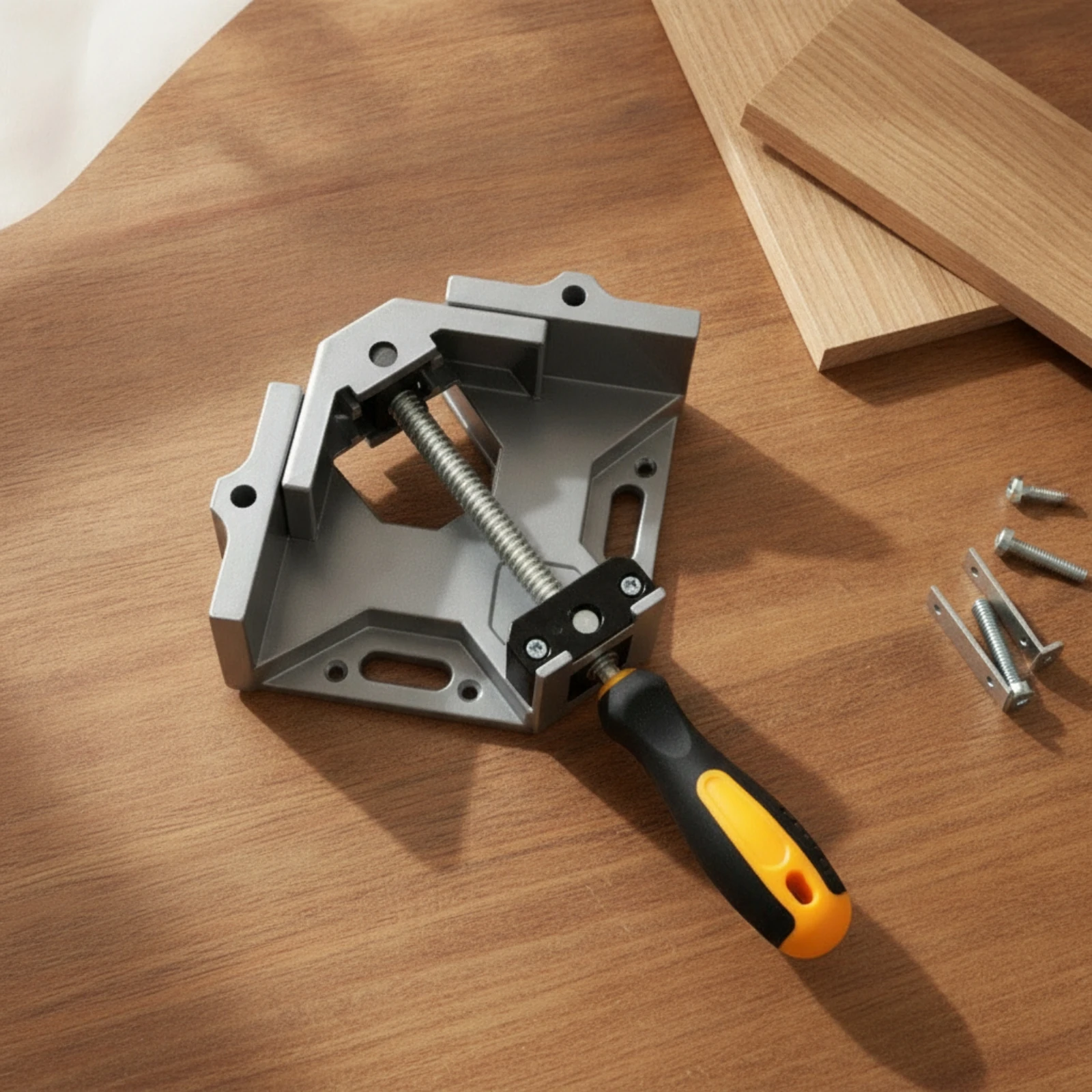 90 Degree Angle Clamp Rigid 90-Degree Angle Clamping Fixture Clamping Fixture with Screw Mechanism Compact for DIYers