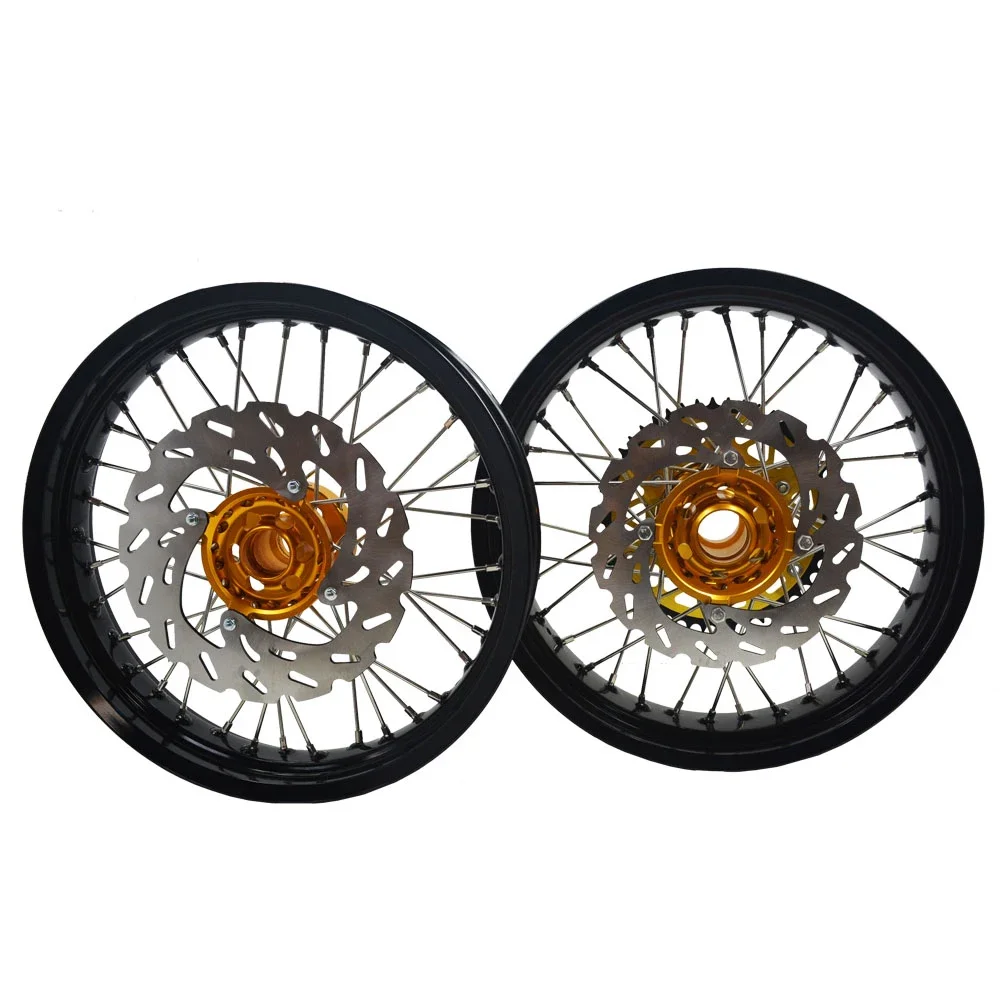 Off Road Racing Super Moto Wheels Motorcycle Complete Alloy Wheels