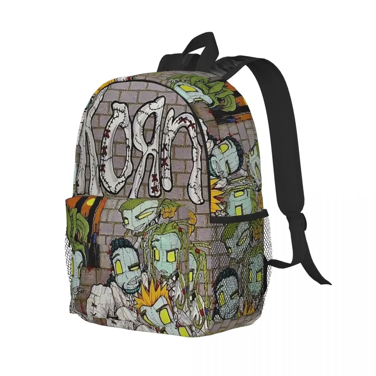

Korn Rock Band Logo Backpack Student Boys Girls BookBag Kids School Bag Computer Shoulder Bags for Men Women