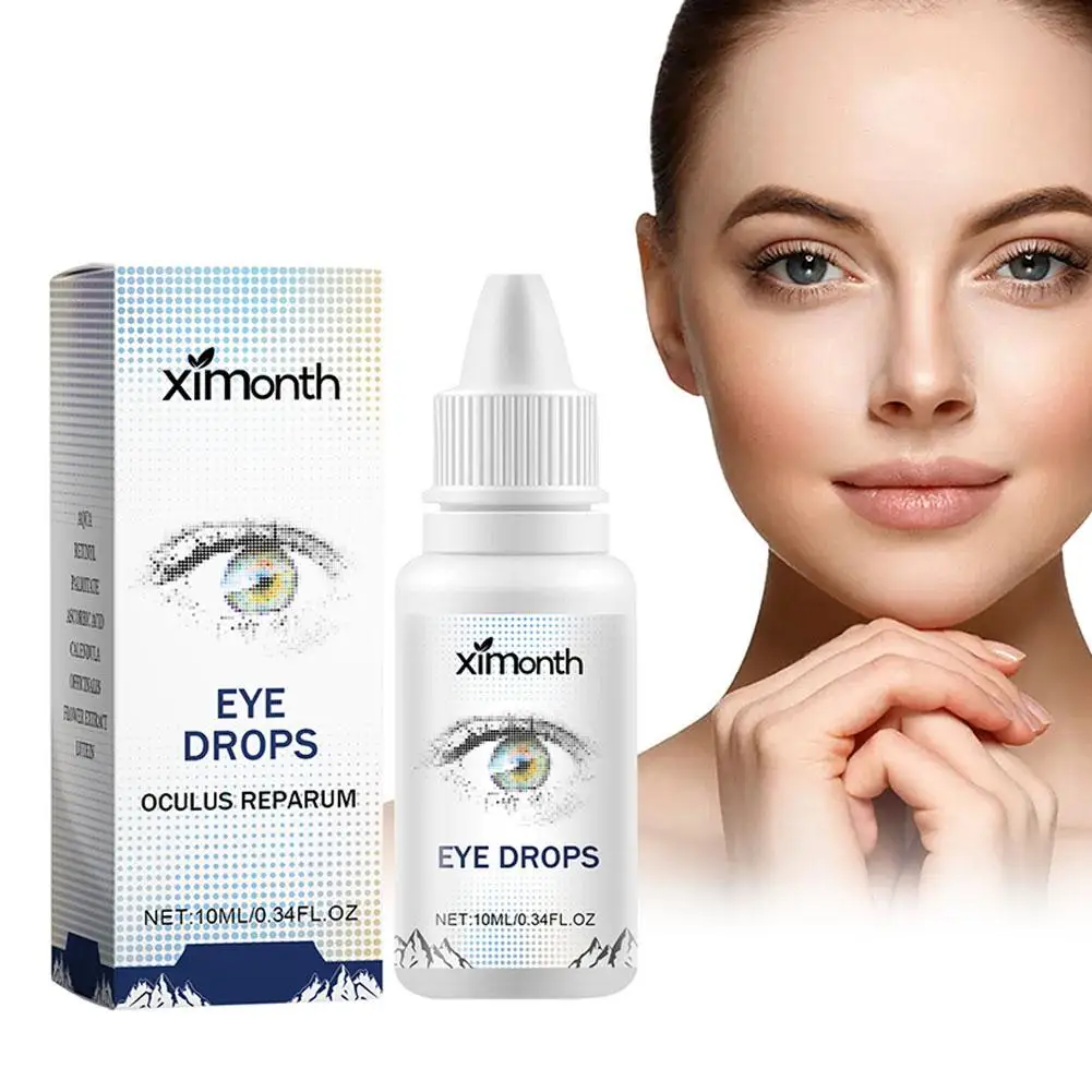 Colírio Hidratante para Mulheres e Homens, Aliviar a Secura, Soro para Olhos Refrescado, Cuidados de Saúde, 10Pcs, 10ml