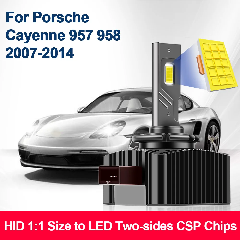 

For Porsche Cayenne 957 958 2007-2014 LED Headlight 30000LM 110W 55W Bulbs D1S Canbus High Power Chip Auto Lamp 6000K 12V