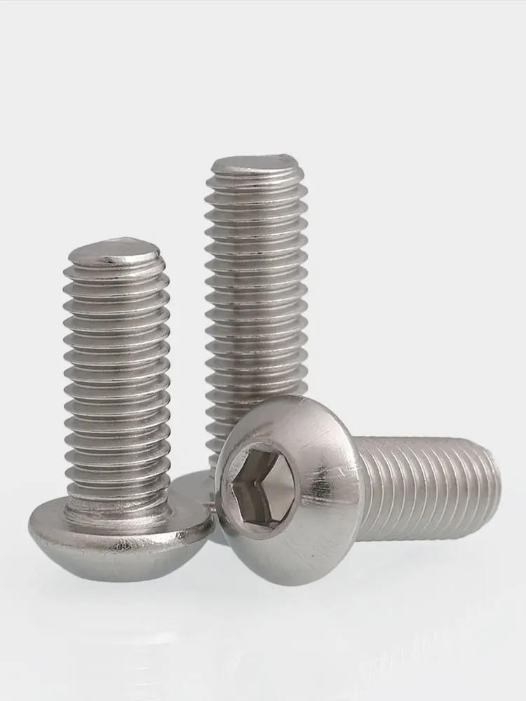 UNC 2# 4# 6# 8# 10# 1/4 5/16 304 A2-70 Stainless Steel Round Head Hex Hexagon Socket Screws Button Head Allen Bolts