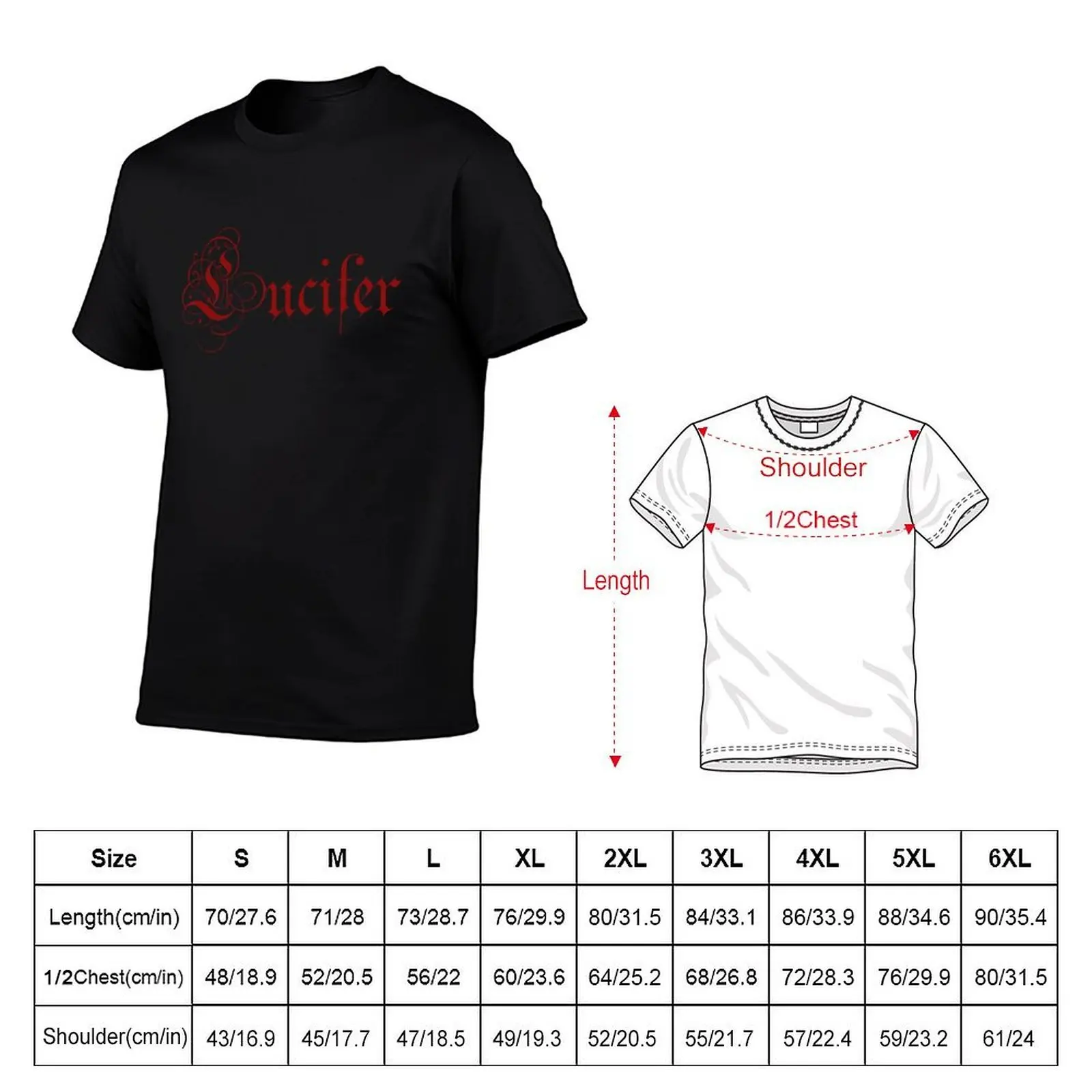 Lucifer T-Shirt man t shirt luxury printed t shirts for man t shirt men 100% cotton luxury brand T-shirt