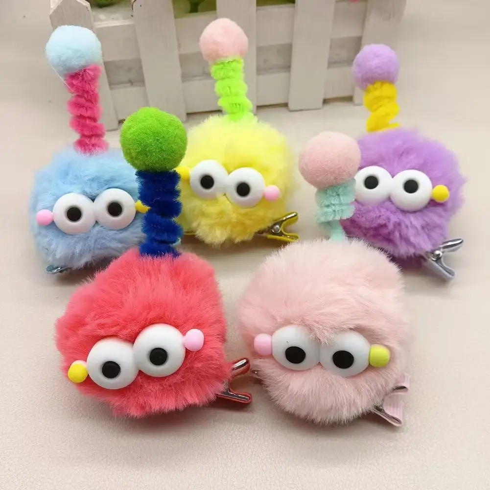 Милые-заколки-для-волос-1-2-5-шт-набор-плюшевых-заколок-с-мультяшными-персонажами-черные-заколки-с-большими-глазами-яркие-аксессуары-для-укладки-волос-для-женщин