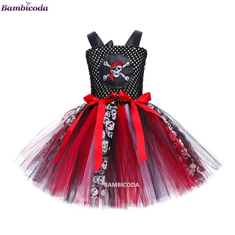 11Pirate Costume Girls Pirates of The Caribbean  Sparrow Cosplay Child Kids Clothes Prop Suit Carnival Party Costumes for Kids