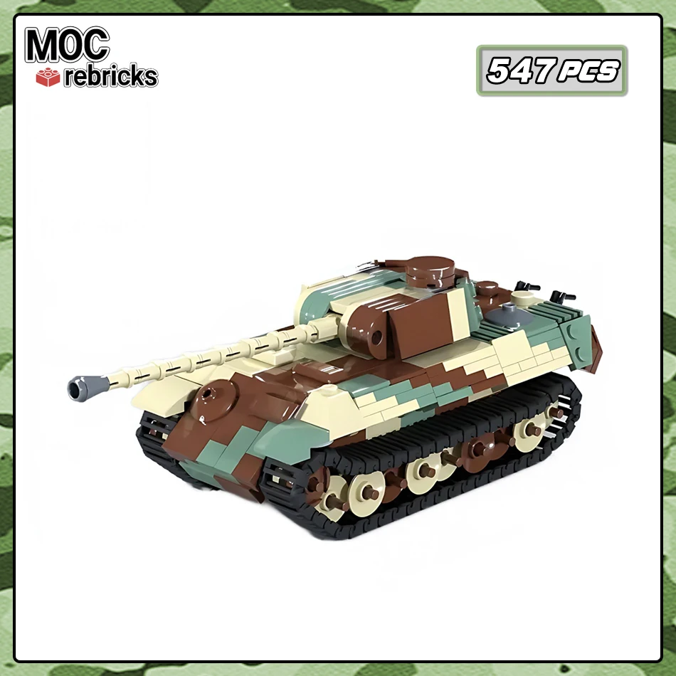 

Модульный Танк серии Battle, модель MOC WW II, военное снаряжение, строительные блоки, технологические кирпичи, игрушечный автомобиль для детей, сборные подарки