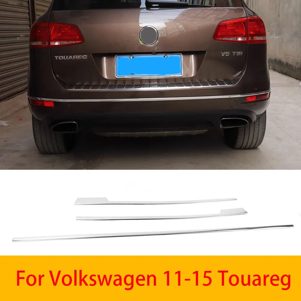 

For Volkswagen 11-15 Touareg rear bumper stainless steel bright strip exterior chrome modification accessories