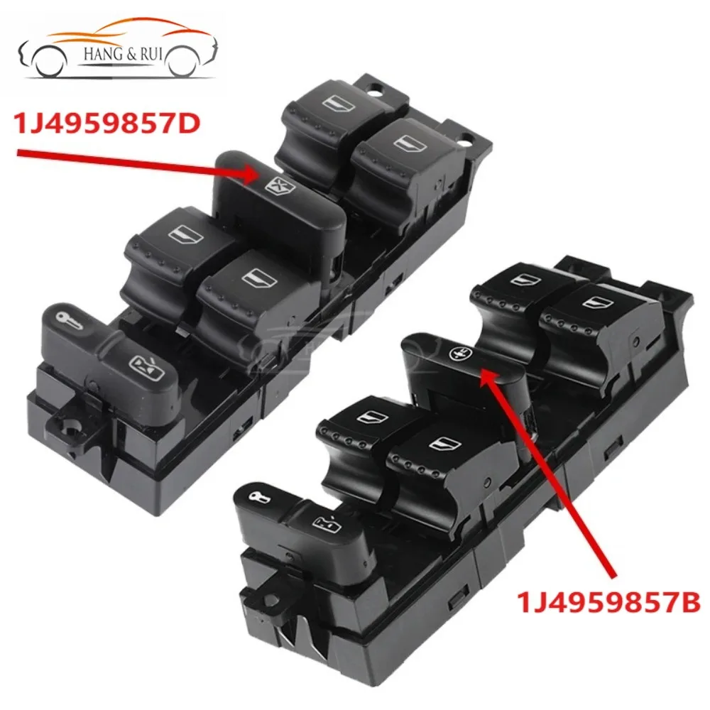 

1J4959857D 1J4959857B 9 Pins Car Power Master Window Switch For VW Golf MK4 Jetta Bora Passat B5 Seat Leon Toledo Superb