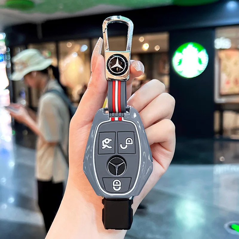 غطاء حافظة المفاتيح 2/3 زر شل فوب لمرسيدس بنز W204 W463 W176 W251 W205 A200 A260 A C R G Class GLA CLA GLK GLC CLS