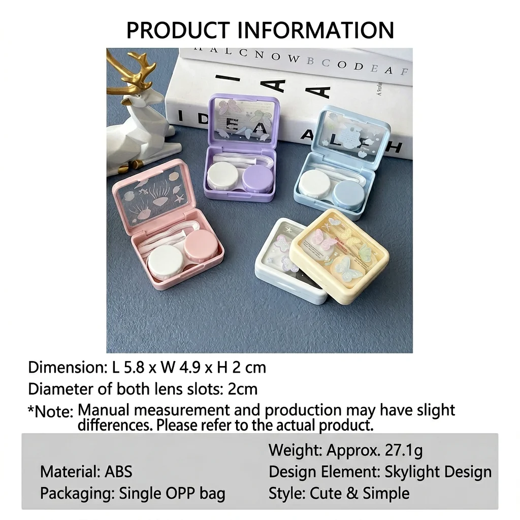 Contact Lens Case Compact Compact Lens Holder Mini Portable Lens Box Transparent For Daily Work Business Trip Handbags