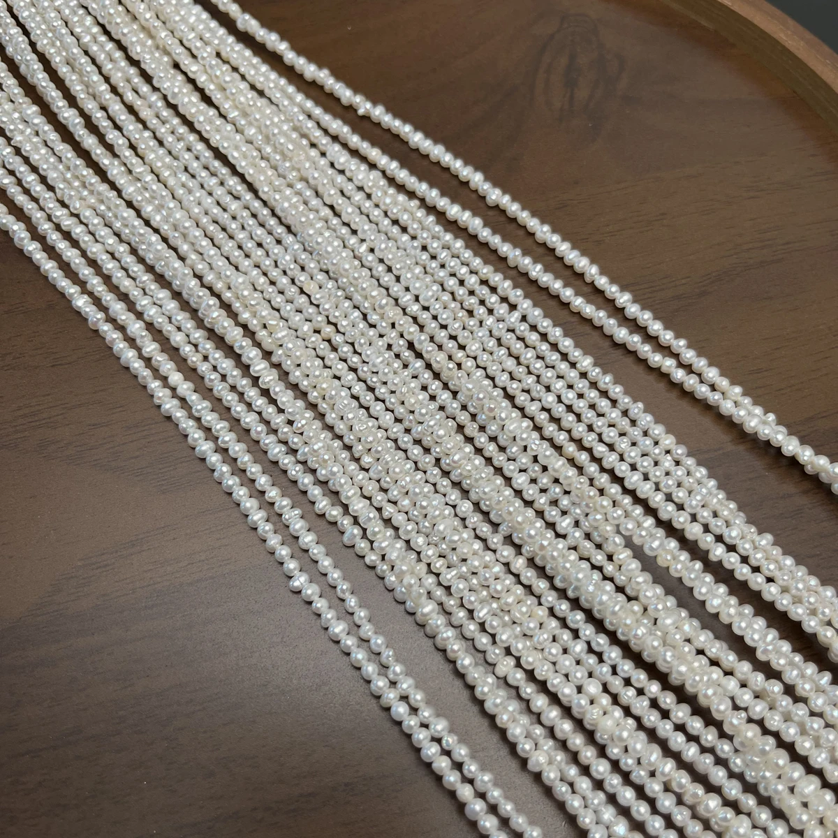 2-3mm AA Small Natural Freshwater White Punch Pearl Bead Wedding Jewelry Make DIY Necklace Bracelet Accessories Wedding Women