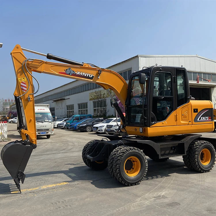 High Quality 6 Ton Mini Excavator Digger New Micro Construction Machinery with Yanmar Engine House hold Wheel Excavator