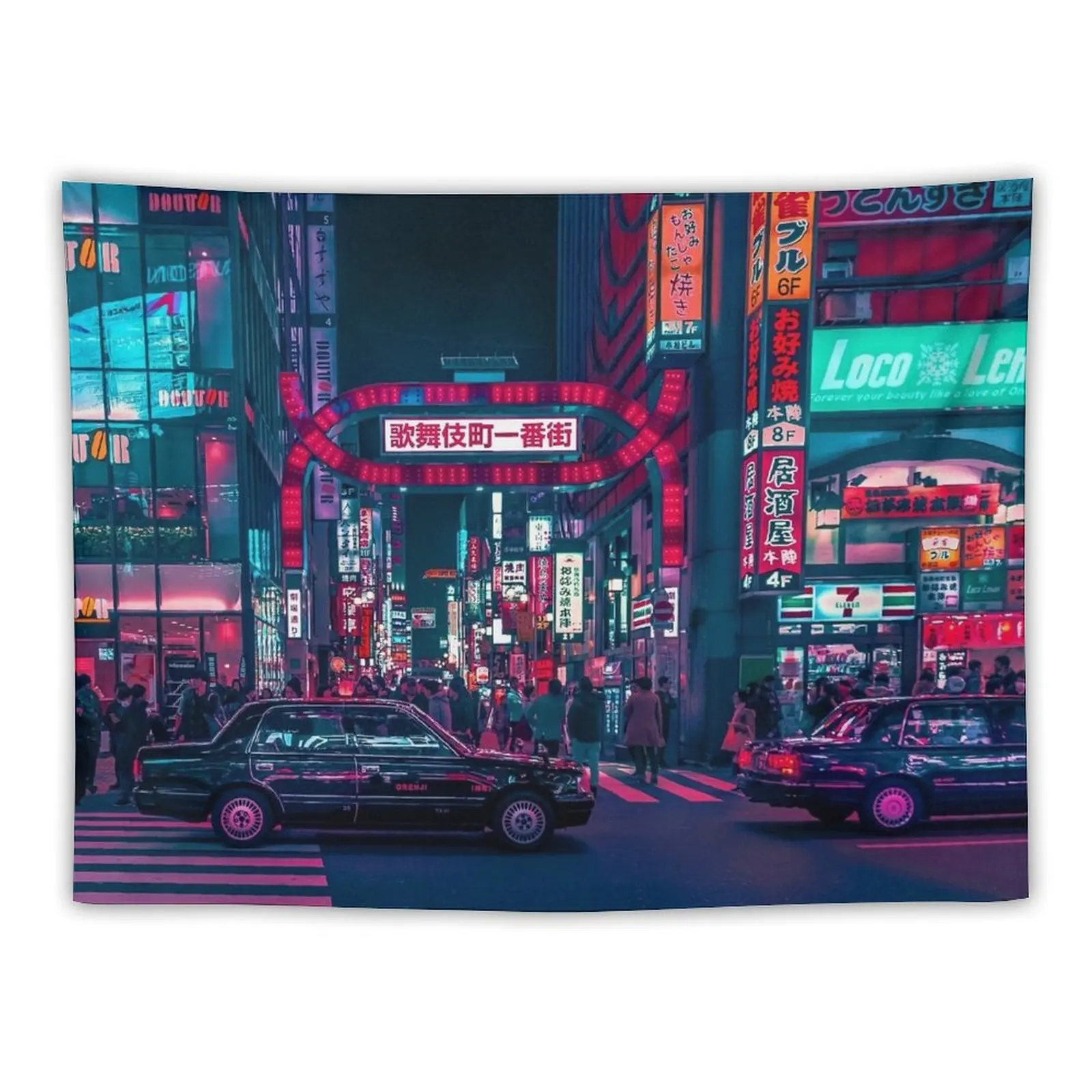 Cyberpunk Tokyo Street Tapestry Home Decorators Decorations For Room Tapestry