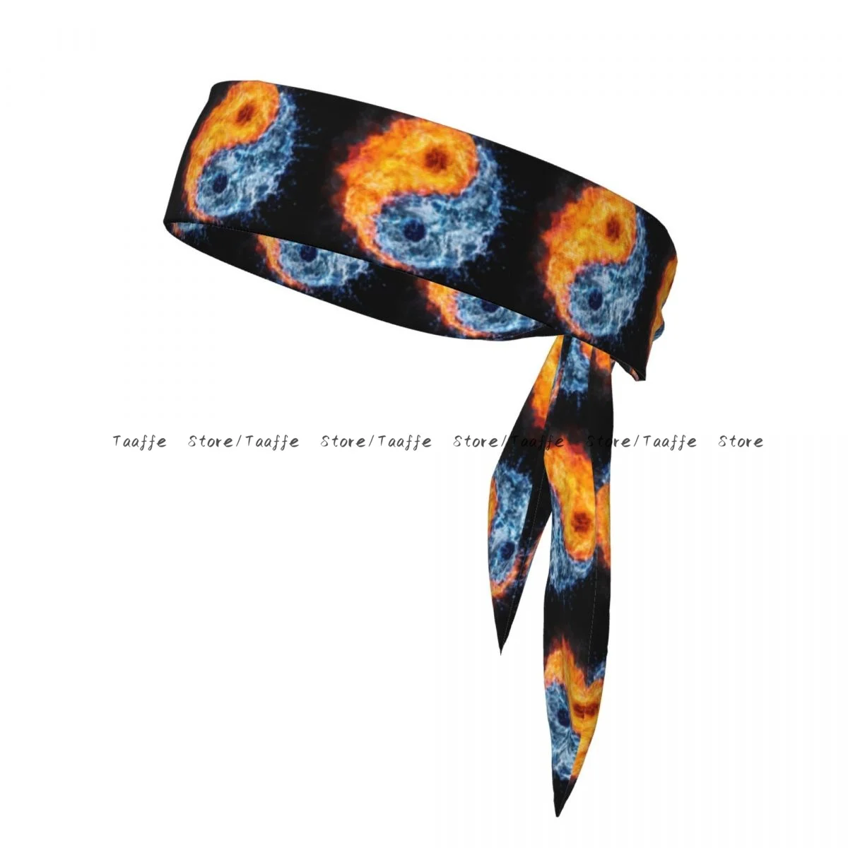 Tie Headbands Fire And Water Yin Yang Sports Head Band Athletic Sweatband Bandana Sweat Wicking
