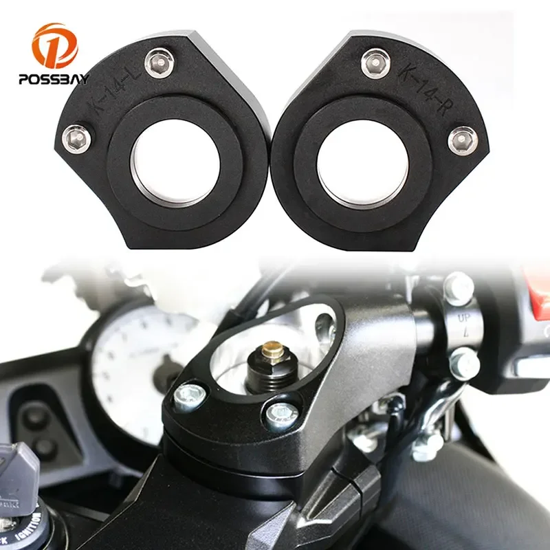 For Kawasaki Ninja ZX-14R ABS 2006-2021 Handlebar Riser Spacer Kit Handle Bar Mount Clamp For ZZR 1400 2008 2009  2010 2011