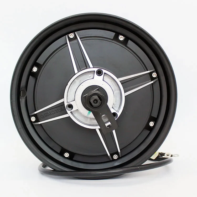 Motor de motocicleta sem escova de 10 polegadas 3000W 72V com freio a disco