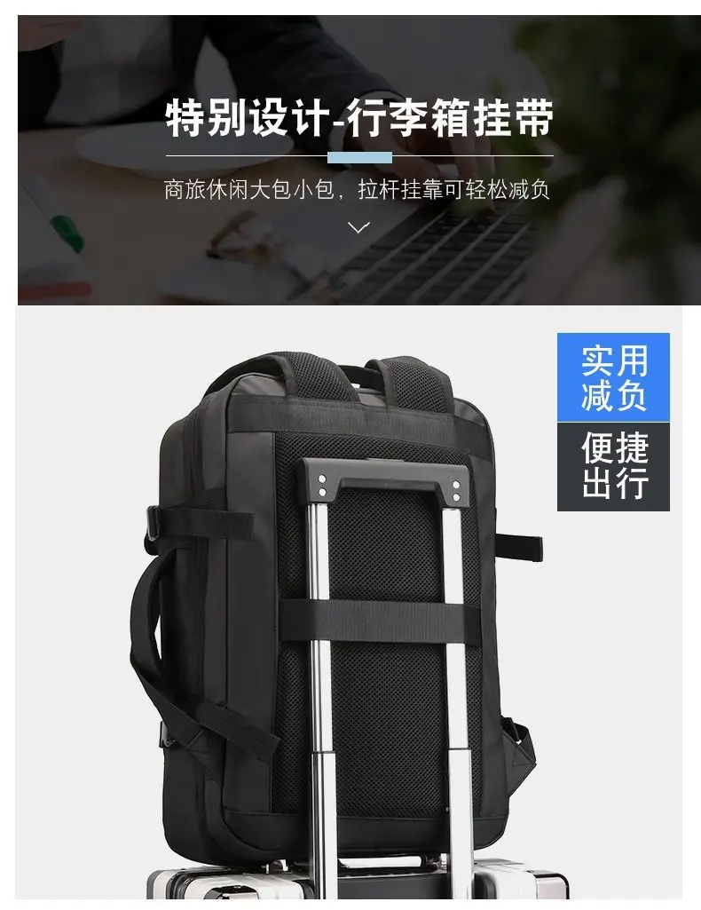 Carry-On High-Capacity Laptop Backpack for Men Women, Stylish Premium Travel Commuter Bag for Work & Trip, Durable Daypack