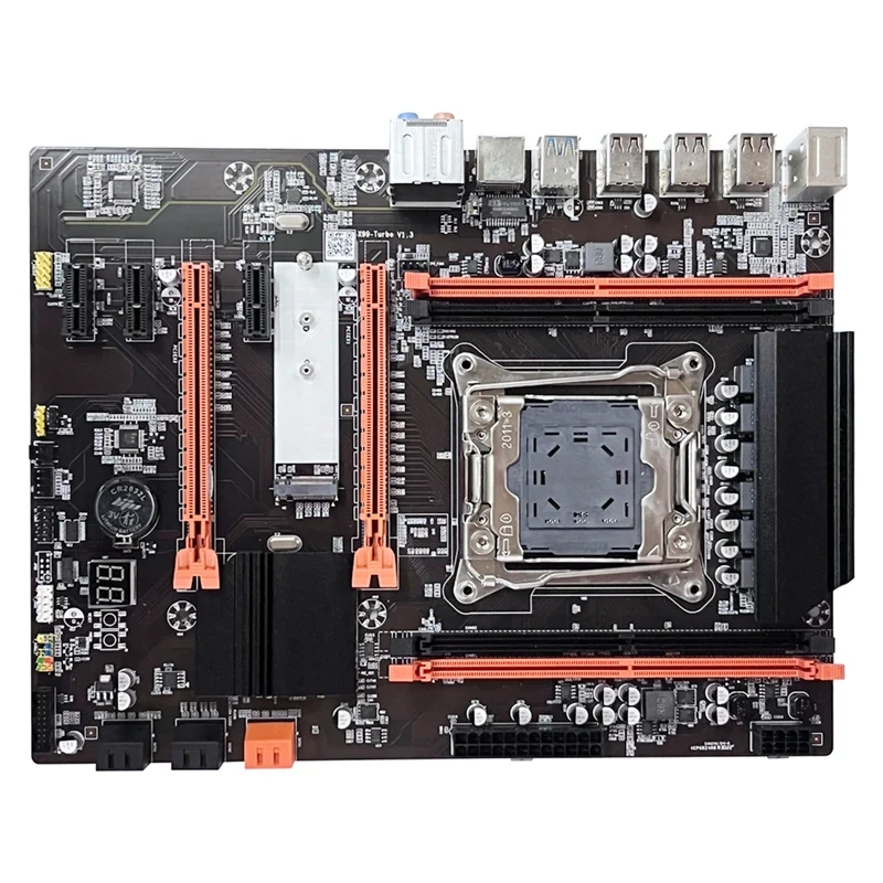 X99 Motherboard+SATA Cable+Switch Cable+Baffle+Thermal Grease+Thermal Pad LGA2011 V3 M.2 NVME NGFF Support DDR4 4X16G