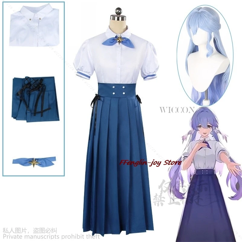 

Anime Game Honkai Star Rail Robin Cosplay New Costume New Dress Lolita Cos Uniform JK Uniform Cosplay Wig Halloween Party Suit