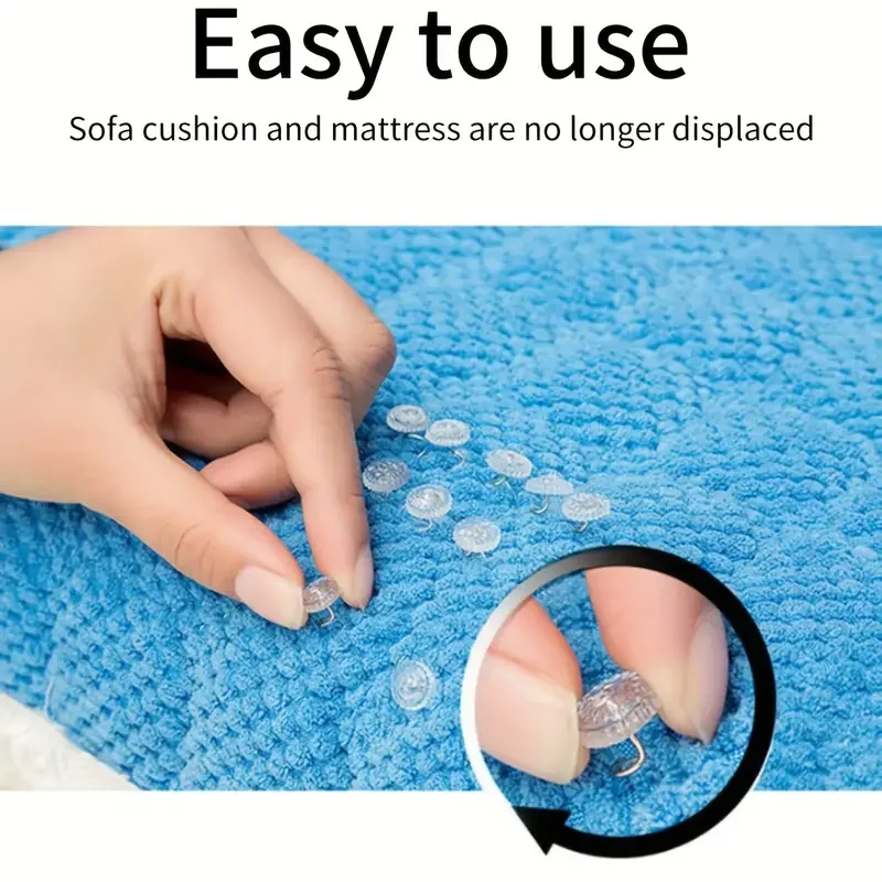 50Pcs Bed Sheet Clip Fixer Transparent Twist Nail Home Slip-Resistant Blankets Cover Gripper Fixing Sofa Cushion Fixing Tools