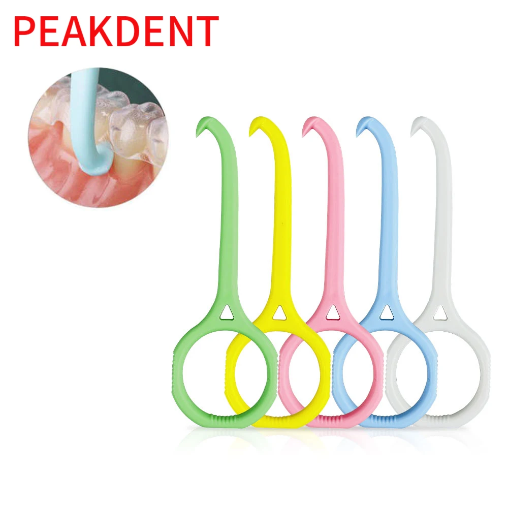 50pcs Aligner Remover Dental Orthodontic Invisible Braces Remover Plastic Hook Dental Removal Tool Oral Care