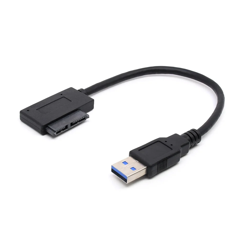 USB 3.0 to Slimline Sata 7+6 13pin Adapter Cable for Laptop CD DVD Rom Optical Drive Cable