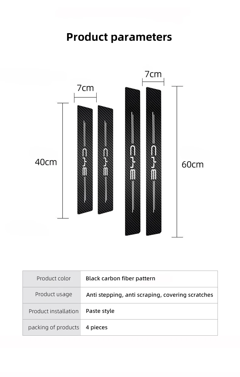 4 Stück Auto-Türschwellen-Antikratz-Aufkleber Dekorative Streifen für BYD Atto SEAL Sealion 7 Seal U E5 Yuan Han Tang Song Qin Dolphin – Detail 7