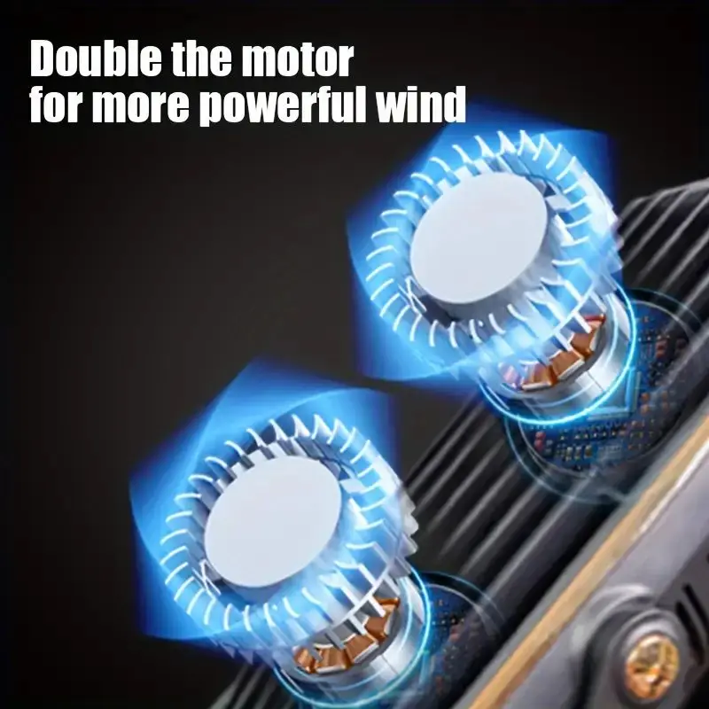 Portable USB Fan | 5 Speeds, 720° Swivel, Quiet Cool Breeze, Air Circulation, Indoor/Outdoor Use, Ideal For Home, Office, Travel image 5