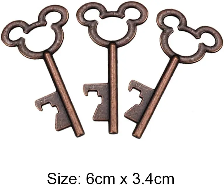50Pcs Vintage Skeleton Key Bottle Openers with 50pcs Escort Card Tag and Twine for Wedding Party Favors Rustic Decoration
