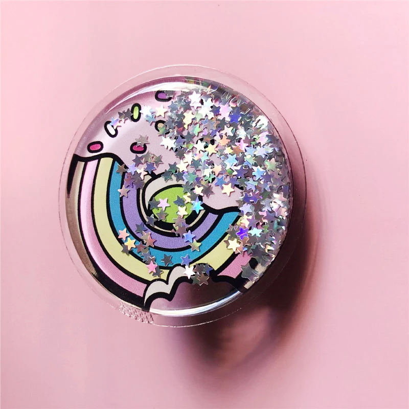 لطيف الرمال المتحركة توسيع موقف للفتيات ، حامل هاتف ، جبل ، الفواكه ، قوس قزح ، أضعاف ، المحمول ، الهواتف الذكية ، جيب قوس